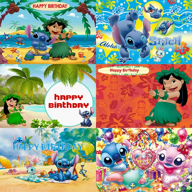 Lilo Stitch Birthday Party Decorations  Lilo Stitch Birthday Backdrop -  Disney - Aliexpress