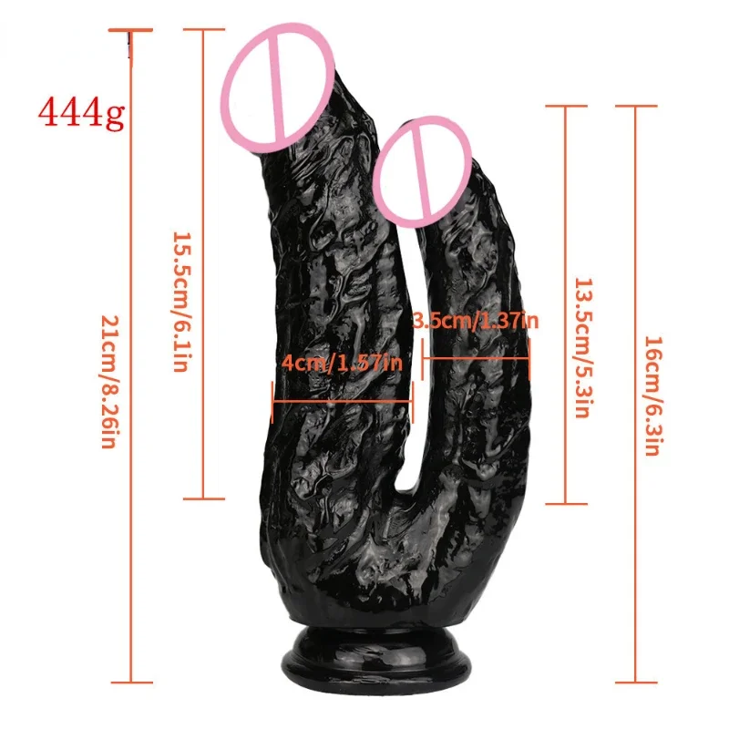 Lesbian Double Dildos Suction Cup Realistic Dildo Penis Big Butt Plug Vagina Anal Adult Sex Toys For Woman Sexshop Couple