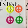 Voikukka Jewelry 2022 New Product Acrylic Pendant Anti War Logo Peace Pattern Fashion Dangle Earrings For Women Gifts 3