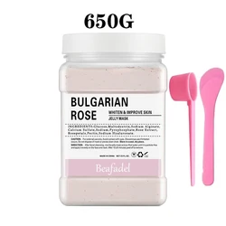 Rose-Infused Hydro Jelly Mask Powder - Rejuvenating Peel-Off Crystal Collagen Facial Treatment (650g ROSE MASK)