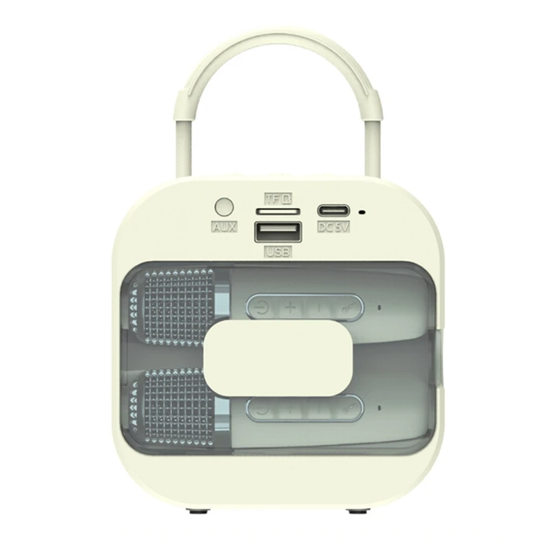 Portable Bluetooth Speaker with Ambient Lighting, Hook, and Deep Bass