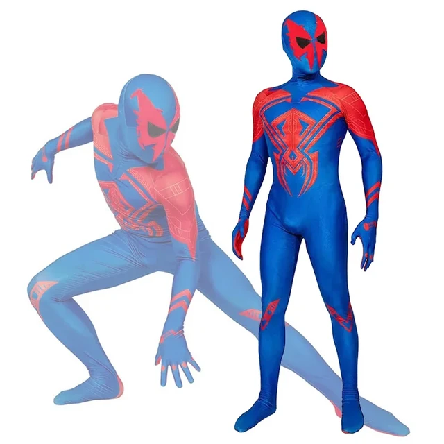 Spiderman Costume Superhero Spider Man 2099 Miguel O'Hara Cosplay Costume  Bodysuit Jumpsuit Halloween Party for Kids Adult