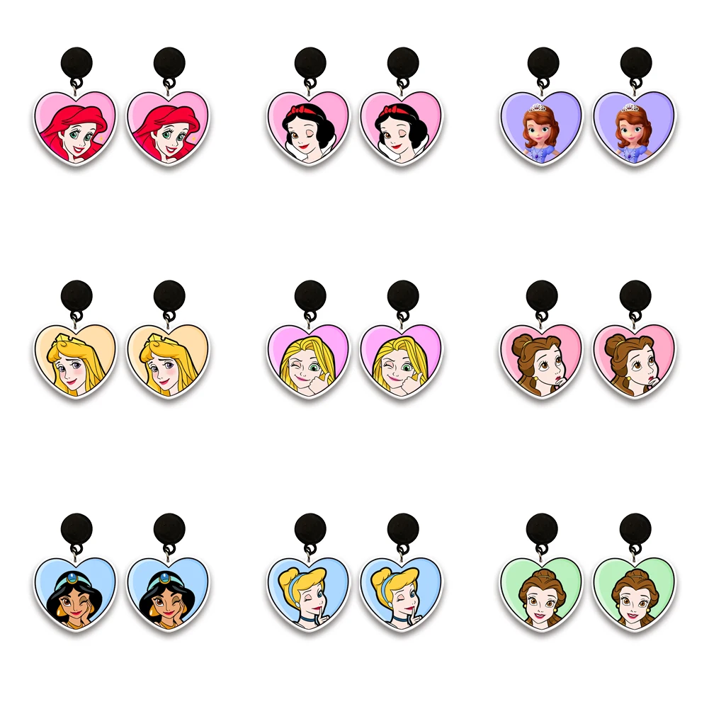 

Серьги из смолы с тематическим принтом «Любовь и сердца»