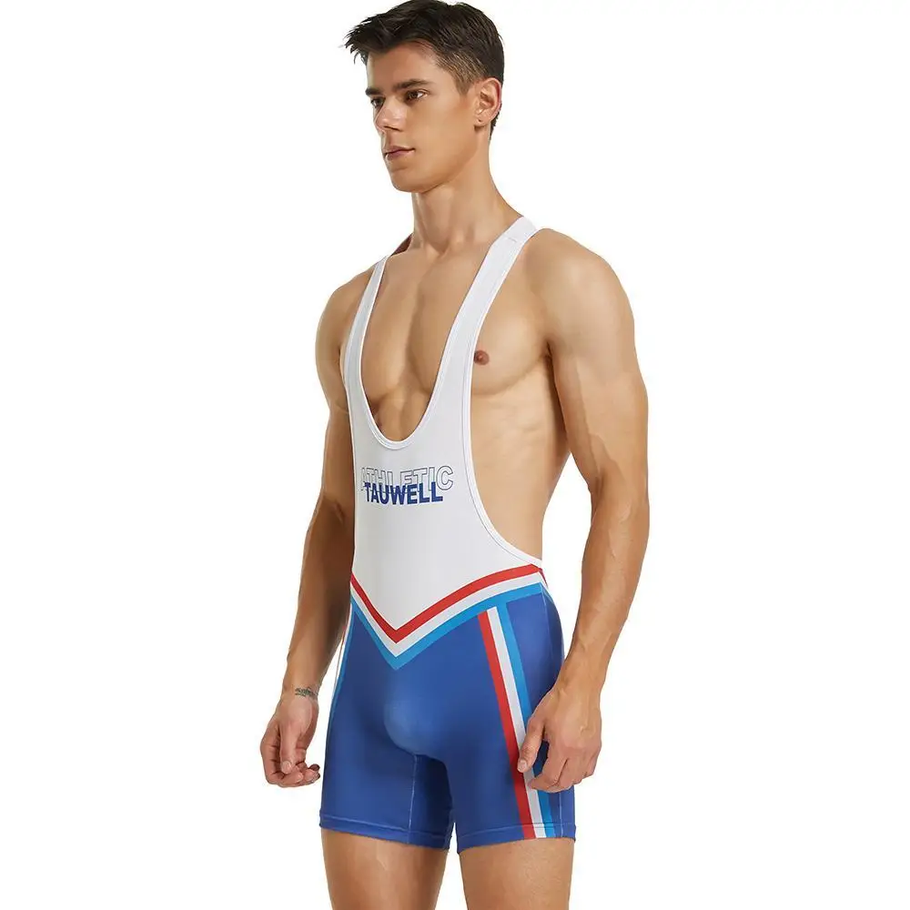 TAUWELL Herren Bodybuilding Einteiler Bodysuit Weste Shorts Atmungsaktives StretchUnterhemd für Fitnessstudio Fitness Wrestling Singlet Workout – Detail 7