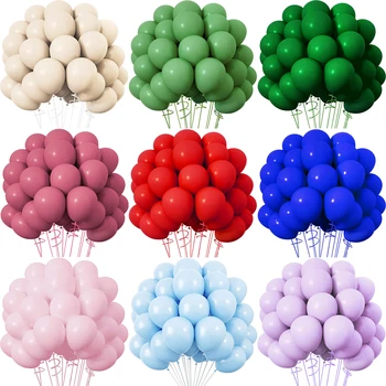 10/20/30pcs Retro Green Balloons Sand White Pink Royal Blue Latex Balloon Birthday Baby Shower Party Decor Wedding Helium Globos 1