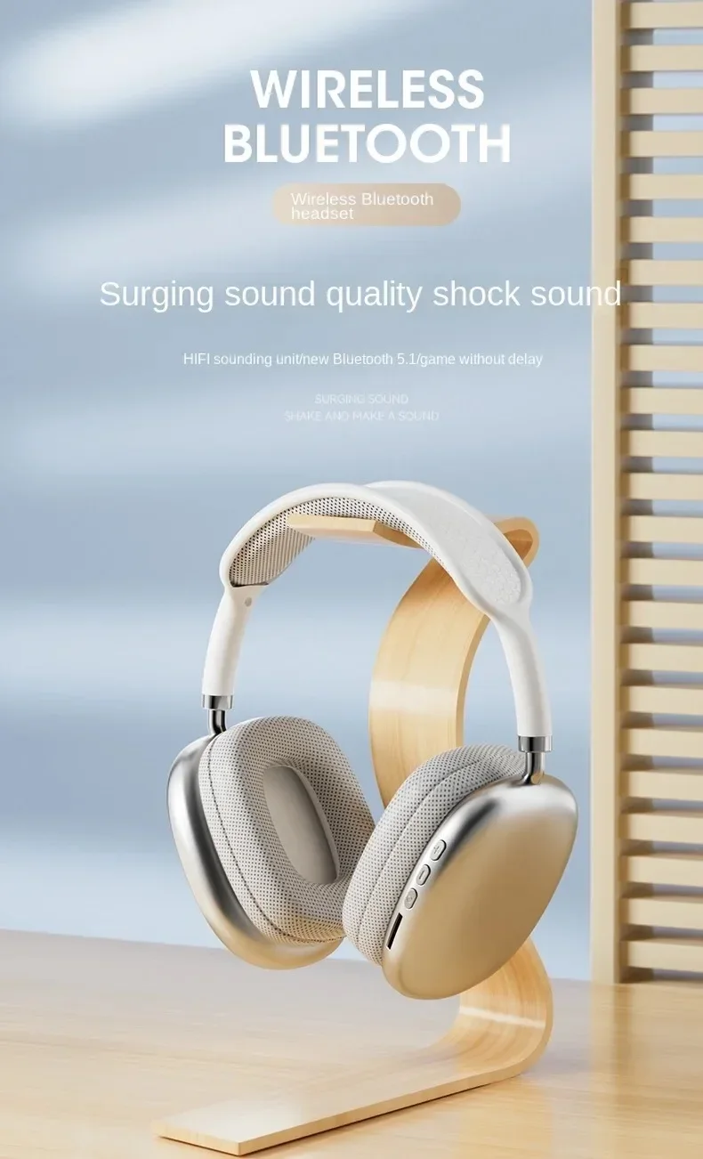 Description Picture 2 of itemWireless P9 Pro Max Air Headphones Smart Noise Reduction Bluetooth TWS Earbuds Over Ear Stereo Sound Sport Music Gaming Earphone