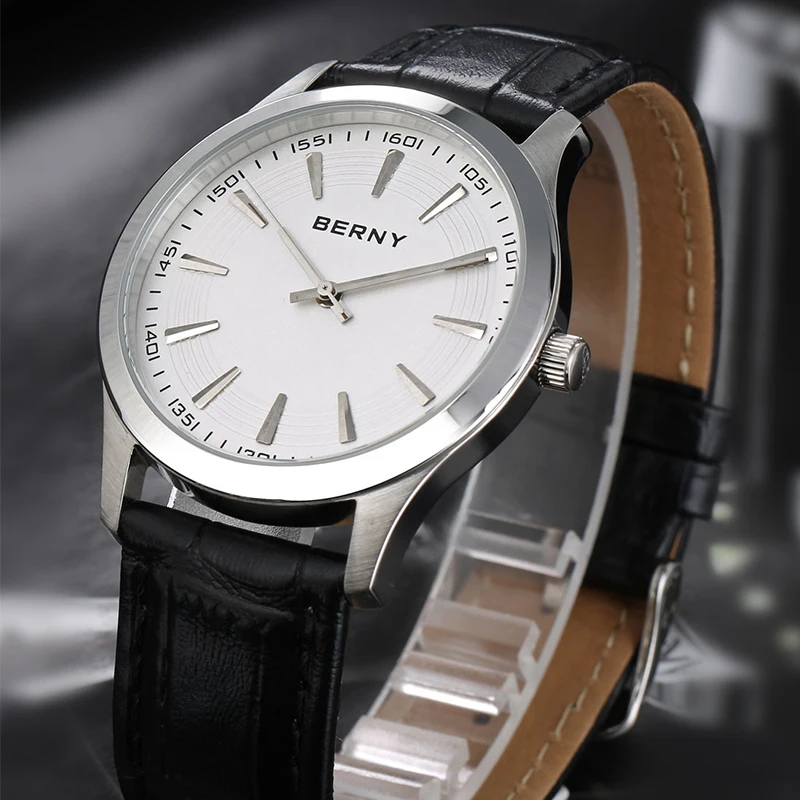 BERNY Uhren für Herren, klassische Herrenuhr, leicht, schlicht, lässig, Business-Armbanduhr, wasserdicht – Detail 12