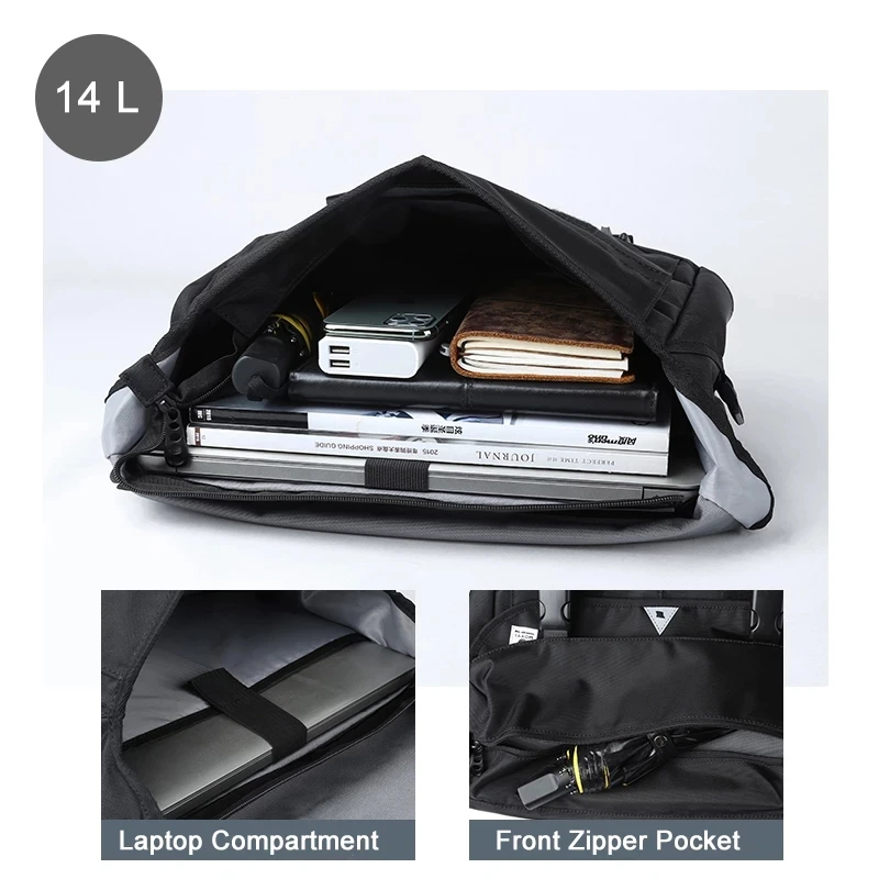 Jamhoo Men Motorcycle Cycling Messenger Bags Waterproof Big Crossbody Shoulder Bag Personalized Hip Hop Street Travel Cross Bag