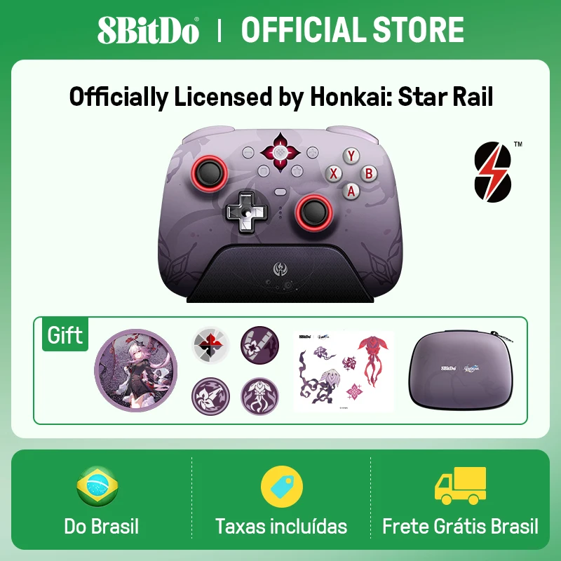 Controle Sem Fio 8BitDo Ultimate 2 para PC e Android - Evernight (Oficialmente Licenciado por Honkai: Star Rail)