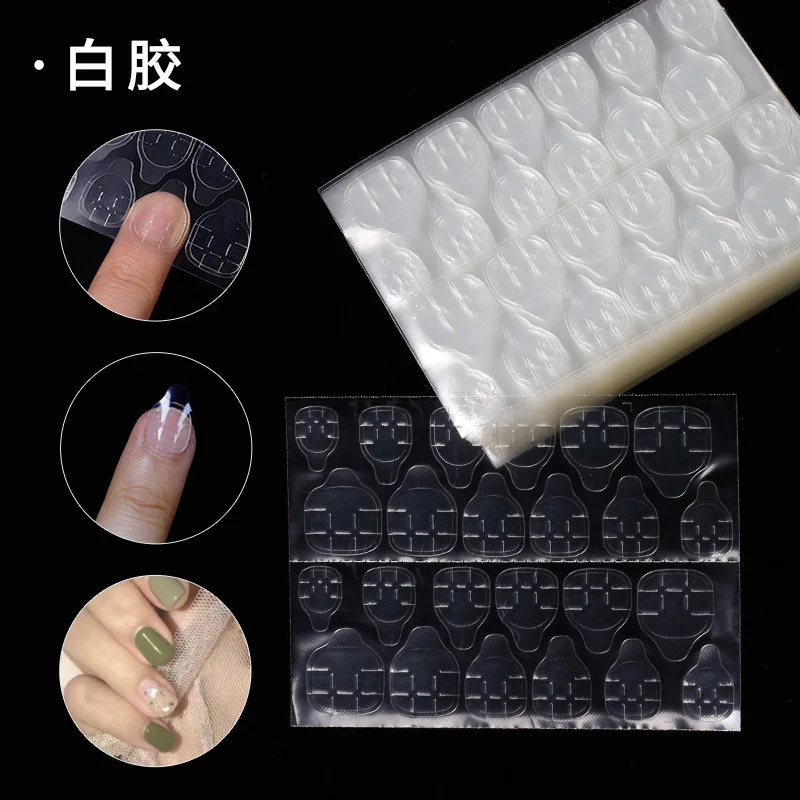 

10Sheets 240pcs Double Sided False Nail Art Adhesive Tape Jelly Glue Sticker DIY Tips Fake Nail Acrylic Manicure Gel Makeup Tool