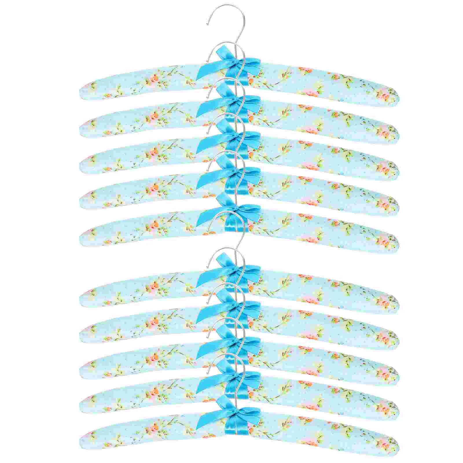 

Coat hangers Flower Cloth Non-slip Wood Hangers Pastoral Cloth Hanger Non-Slip Clothes Hangers Drying Rack(Random Color)