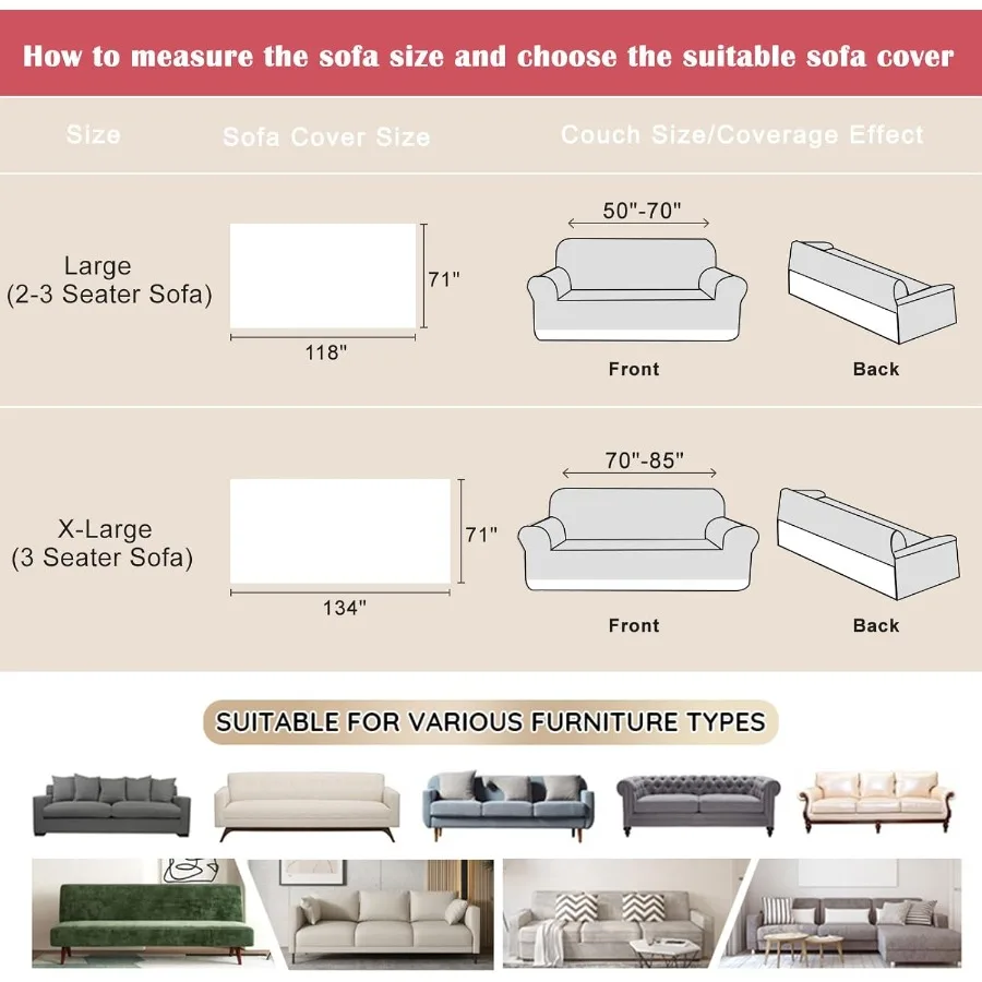 Soft Warm Faux Fur Sofa Cover Thick Shaggy Fuzzy Sectional Couch Cover Plush Fluffy Blanket Cover for Couch Sofa Bed in White P