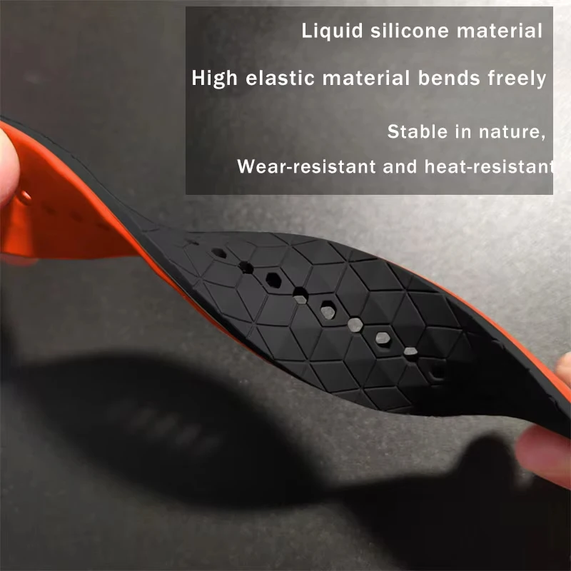 Enhanced Silicone Sports Strap - 22mm Replacement Wristband Accessory