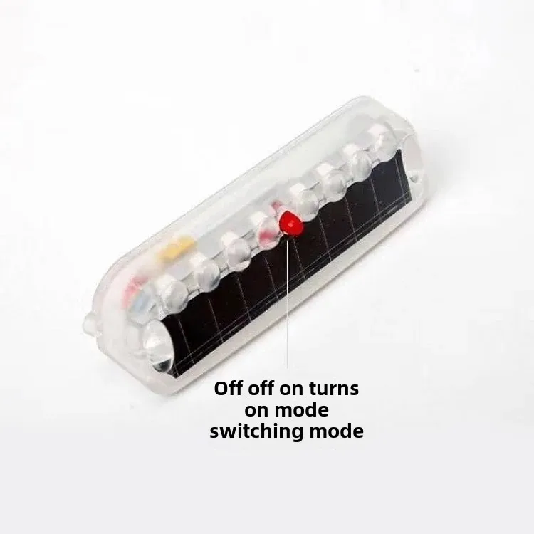 Car Solar Powered Warning Light Tail Box Light Middle Net No Wire Truck Motorcycle Anti-following LED Flashing