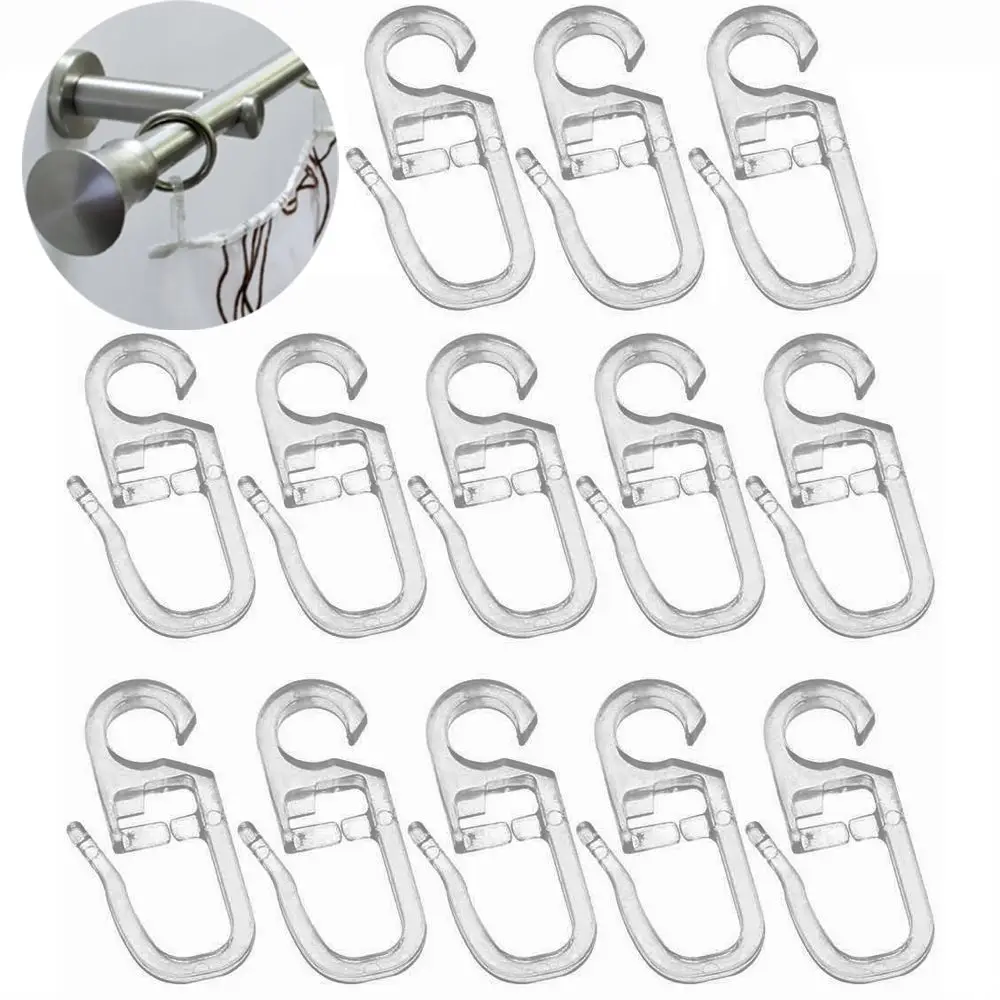 Curtain Hooks Plastic Universal Wall Ring Sliding Curtains Fixing Holders Durable Curtain Accessories