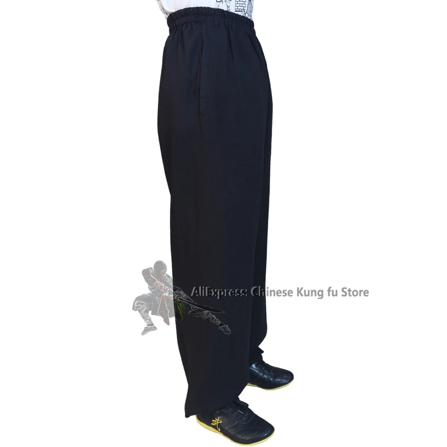25 Colors Professional Loose Fitting Chinese Kung fu Pants Tai Chi Wudang Shaolin Wing Chun Trousers Service