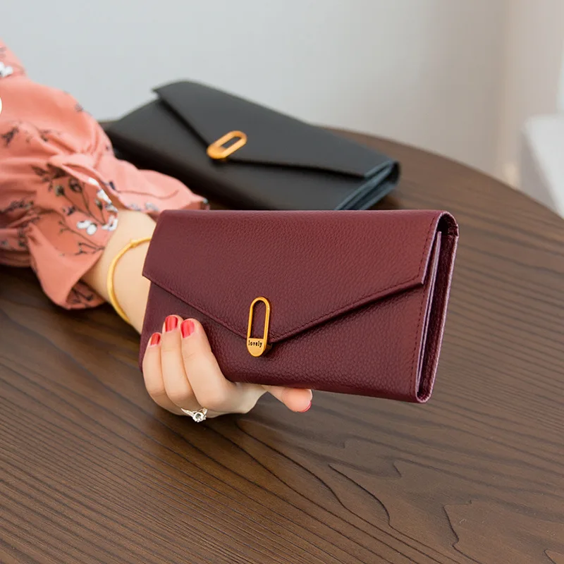 Envelope Design Women PU Leather Long Wallet Tassel Large Capacity Female Purse  Bag Clutch Multiple Slots