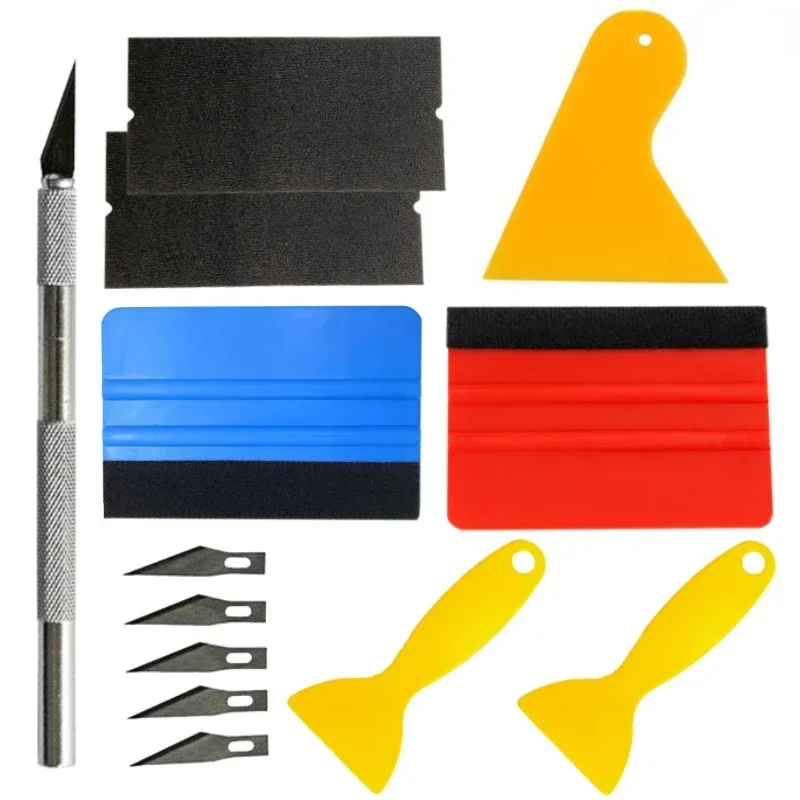 5/13Pcs Car Tools Wrap Film Sticker Wrapping Tool Vehicle Vinyl Wrap Window Tint Film Tool Kit Cutter Aid Window Tinting