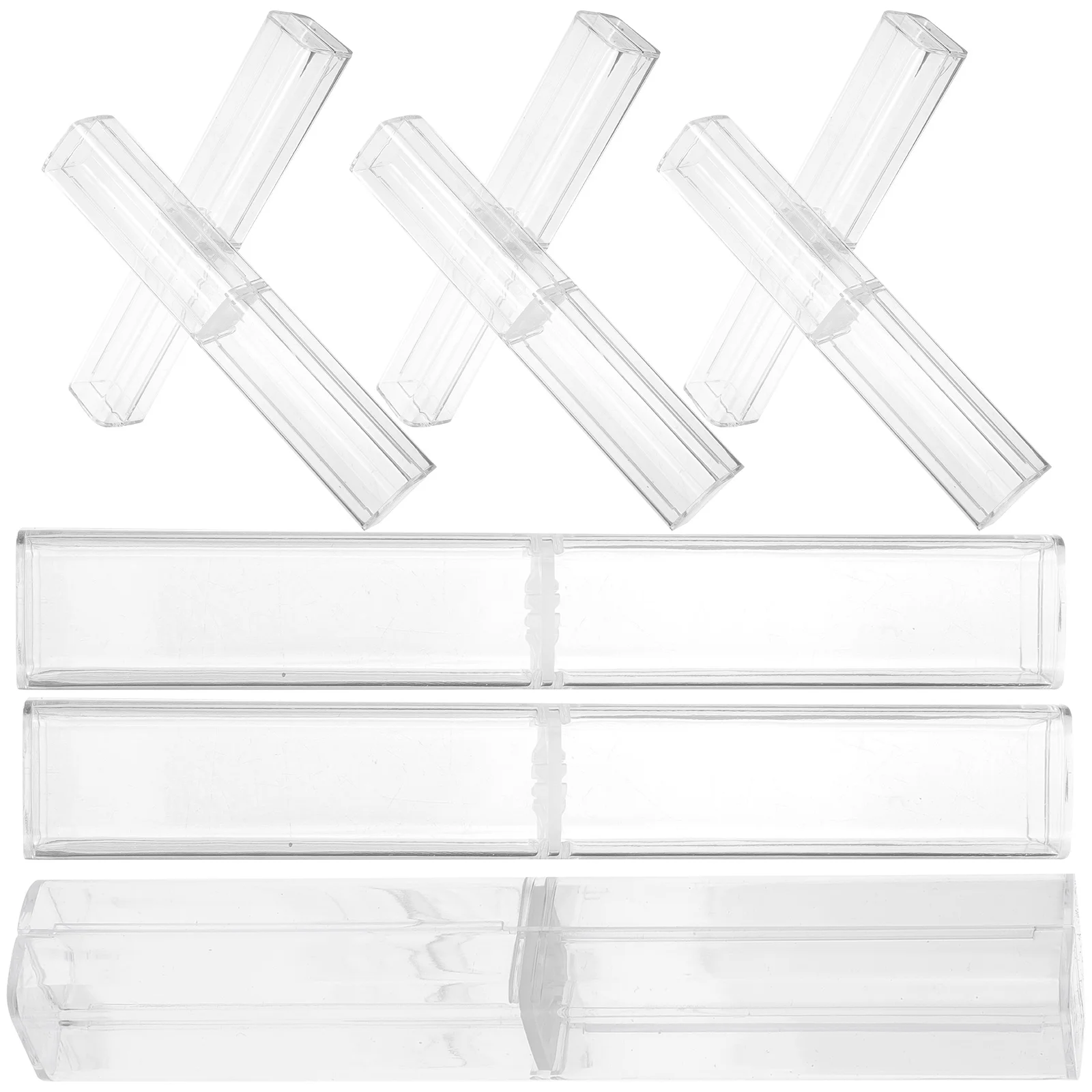 

10 Pcs Acrylic Pencil Case Children Boxes Painting Pencils Cases Rectangle Container