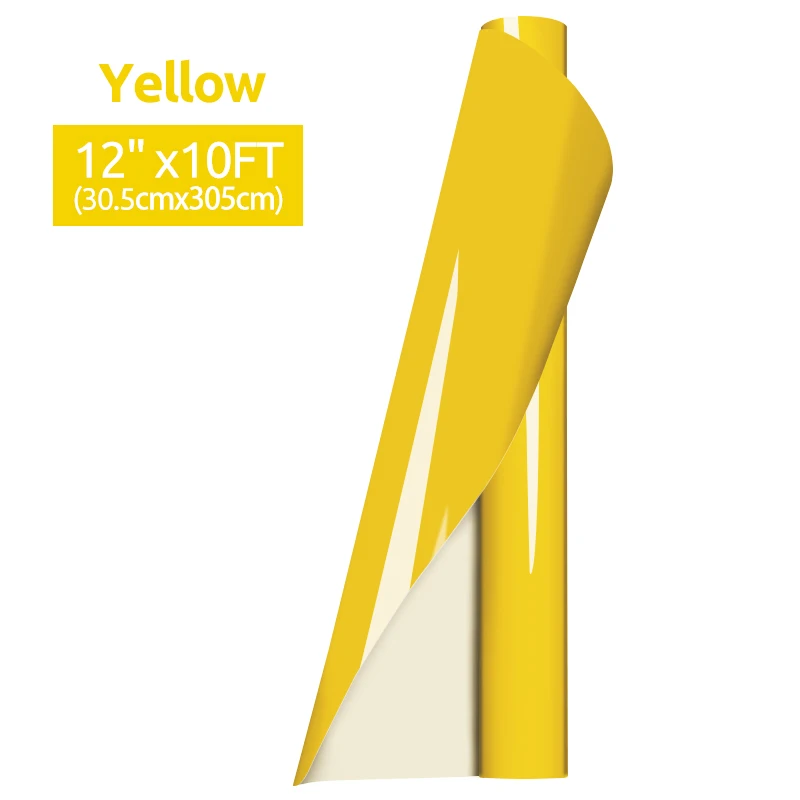 Premium Heat Transfer Vinyl Roll - 12in x 10ft - Ideal for T-Shirts, Fabric, Pillows, and Crafting