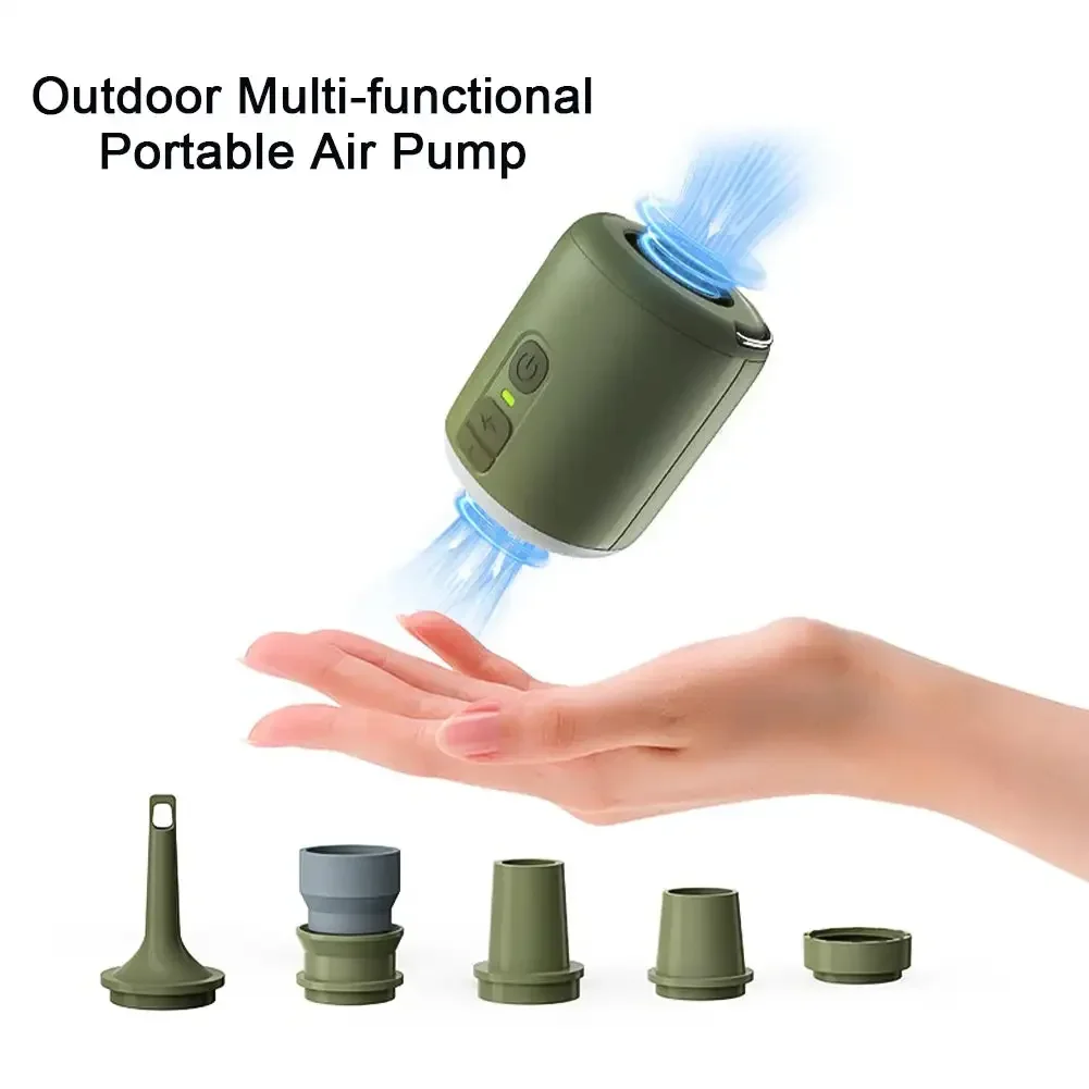 Electric Air Pump Ultralight Portable Nano Pump 2 Rechargeable Battery with Camping Lantern for Air Cushion Air Pillow