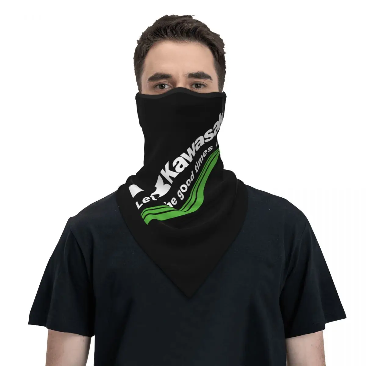 

Motorcycle Sport Racing Kawasakis Bandana Neck Gaiter Windproof Face Mask Scarf Cover Women Men Headband Tube Balaclava