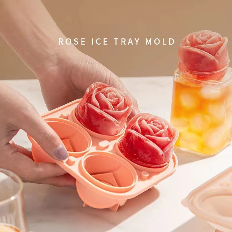 Ice Mold Large and Small Silicone Ice Cube Trays