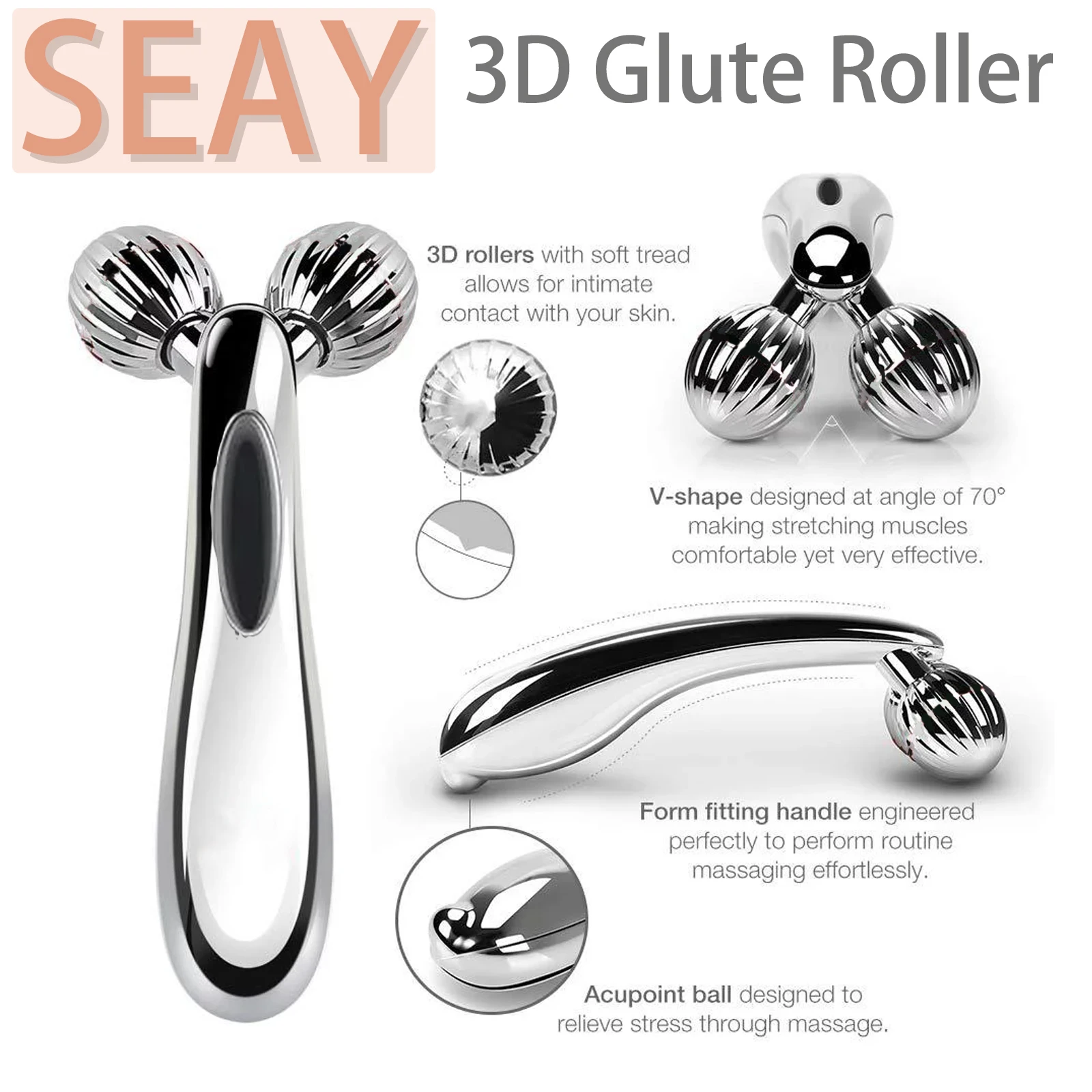 3D Face Roller for Facial Contouring Anti-Aging Cellulite & Wrinkle Reduction Skin Tightening & Firming