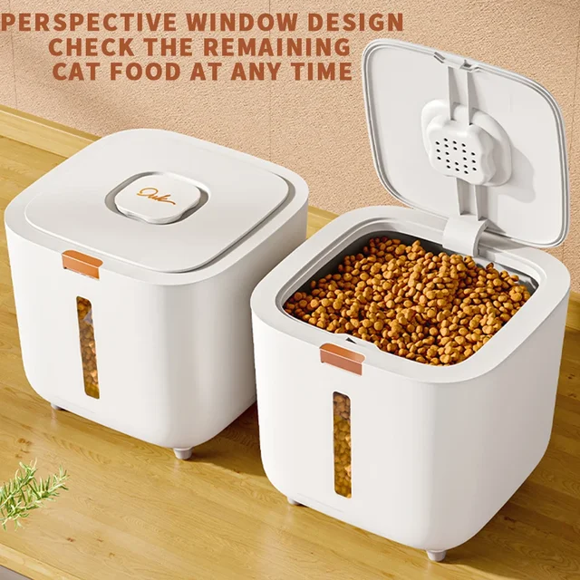 Pet Food Storage Barrel Large Storage Barrel Food Sealed Moisture-proof Cat Food Barrel Storage Cat Food Dog Food Barrel CatBowl 3