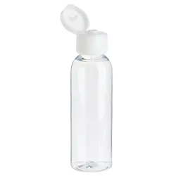 10 - Piece Set of Leak - Proof Refillable Travel Bottles with Flip Caps (5ml - 100ml) - 5ml (White)