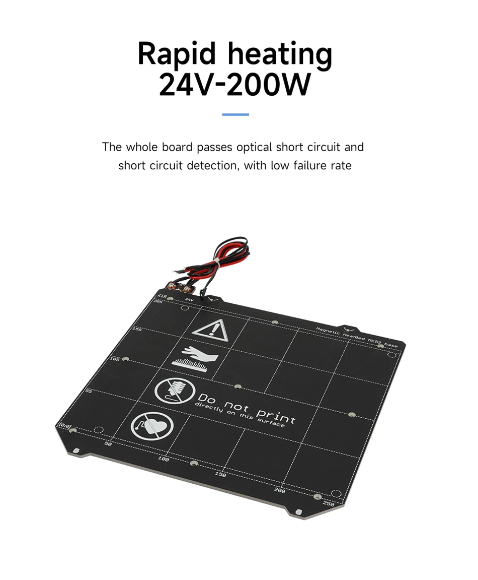 placa quente 24v 220w da cama da
