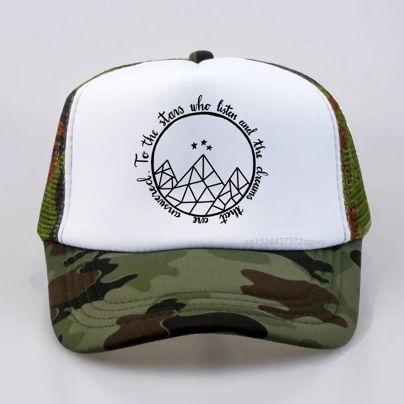 ACOTAR To The Stars Who Listen caps for men Sarah J.Maas ACOMAF baseball cap summer Breathable Mesh trucker caps gorras