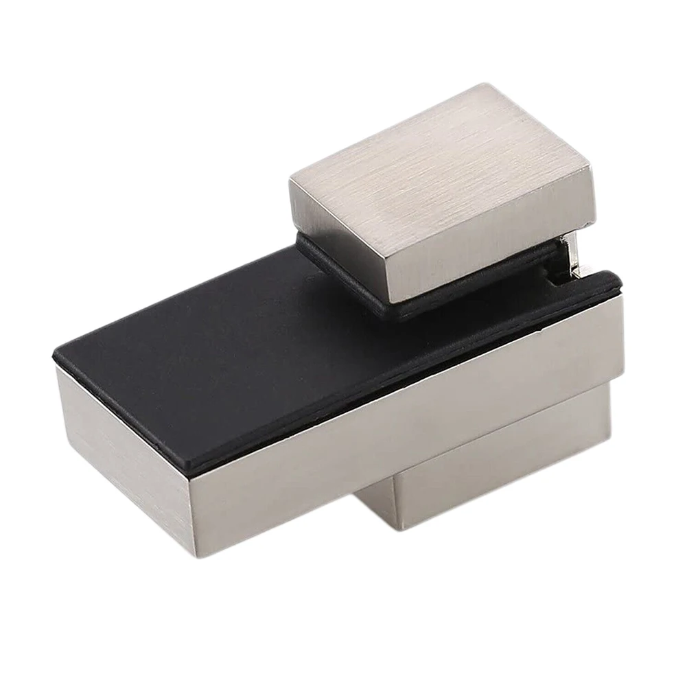 2 Pcs Zinc Alloy Glass Shelf Brackets Brushed Nickel Wall Mount Adjustable Wood Clamp 3-16mm Home Furniture Parts