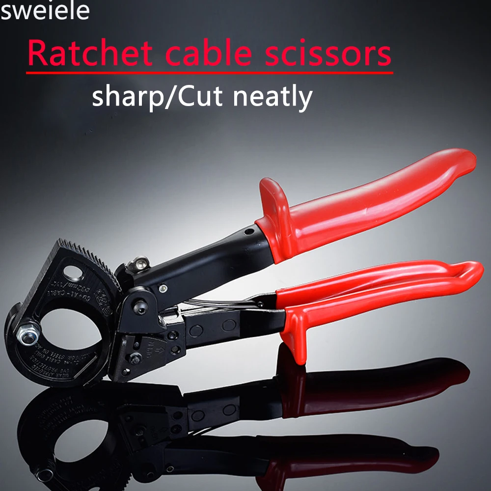 

Daicamping HS-325A RATCHET CABLE CUTTER TOOLS Plier 400mm2 Max Ratcheting Ratchet Cable Wire Cutter Plier