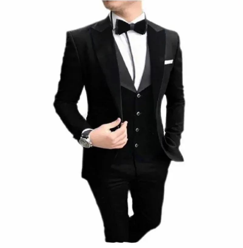 Colorful Slim Fit 3 Pieces Tuxedos Groom Wedding Men Suit Tuxedo Terno Masculino De Pour Hommes Blazer(Jacket+Pants+Vest)