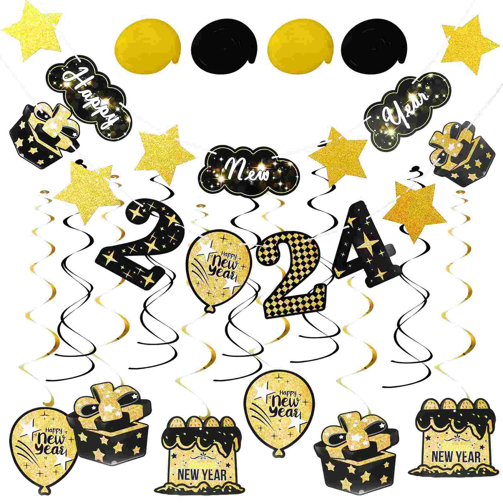 

Party Favors Banner Garland New Years Eve Supplies Layout Prop Decor Bunting Flags Hanging Festival Yard The Gift