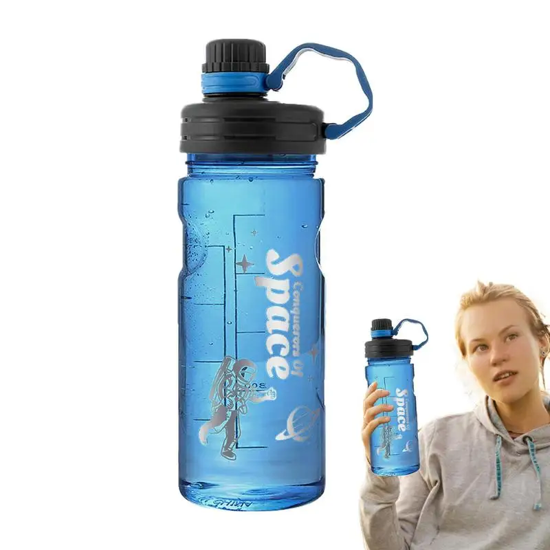 

Large-Capacity Water Bottle Gym Leak-proof Large Water Kettle Round Cup Mouth Water Cup For Hiking Cycling Camping Exercising