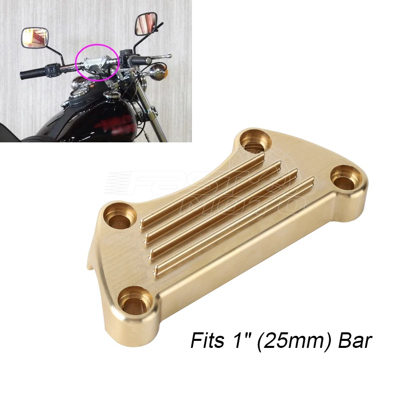 Manubrio Moto In Ottone Morsetto Superiore Barre Di Copertura Riser Montaggio Per Harley Sportster 1000 1100 1200 883 Xlh Xl Custom Roadster