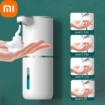샤오미 380ML 자동 거품 비누 디스펜서 욕실 스마트 세탁 핸드 머신 USB 충전 화이트 고품질 ABS 소재