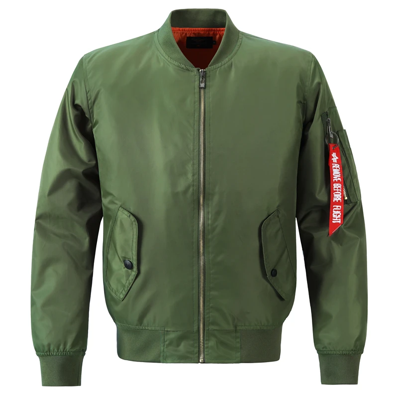 Spring Autumn Bomber Jacket Men Fashion Solid Color Regular Fit Casual Men Coats Business Stand Collar Daily Men Clothing