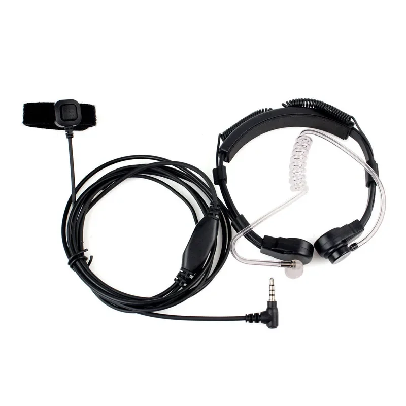 1Pin Finger PTT Throat MIC Flexible Covert Acoustic Air Tube Earphone Headset for YAESU VERTEX VX-2R VX-3R VX-5R FT-60R CB Radio