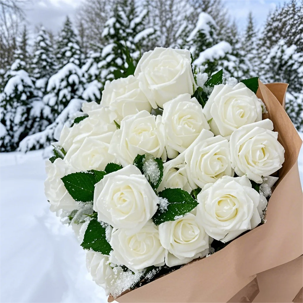 Simulation Foam Rose Artificial Flower Wedding Bouquet Desktop Mother's Day Valentine's Day New Year Gift Party Decoration