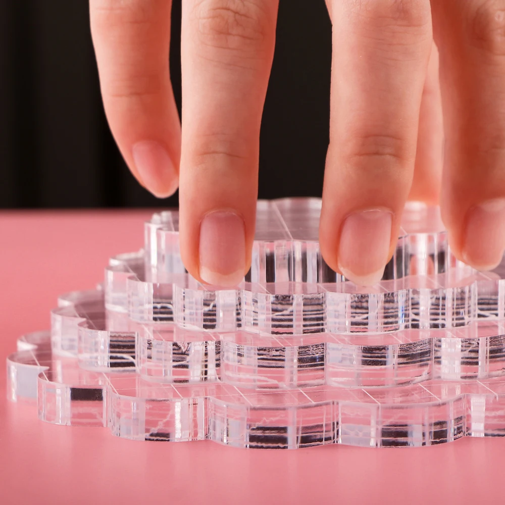 acrylic stamp block Assorted Sizes Clear Acrylic Stamp Block Kit Grid Lines Stamp Block Stamping Tools For diy Scrapbooking Crafts Card Making