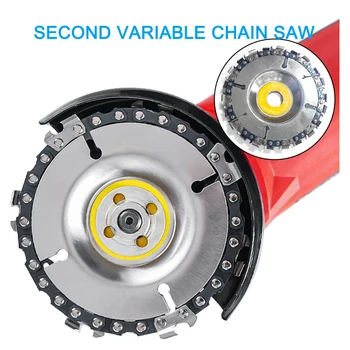 4 Inch 22 Tooth Angle Grinder Dedicated Chain Disc Woodwork Carving Chain Saw Disc Angle Grinding Disc Slotting Saw Blade Tool 1