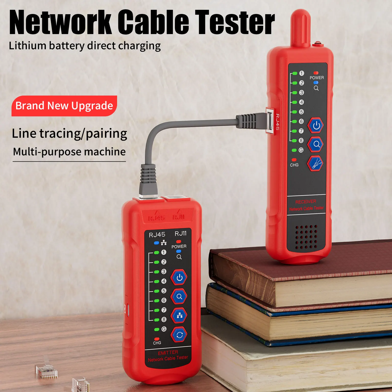 Digital Network Cable Tester High Quality RJ11 RJ45 Cat5 Cat6 Telephone Wire Tracker LAN Network Cable Testers Line Finder