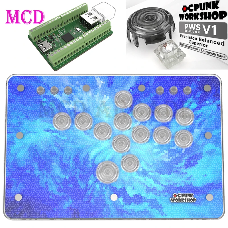 Punk Workshop Mini HitBox SOCD Fighting Stick Controller