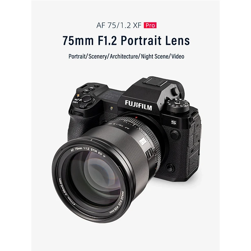 Viltrox 75mm F1.2 Pro Cameras Lens APS-C Auto Focus Large Aperture