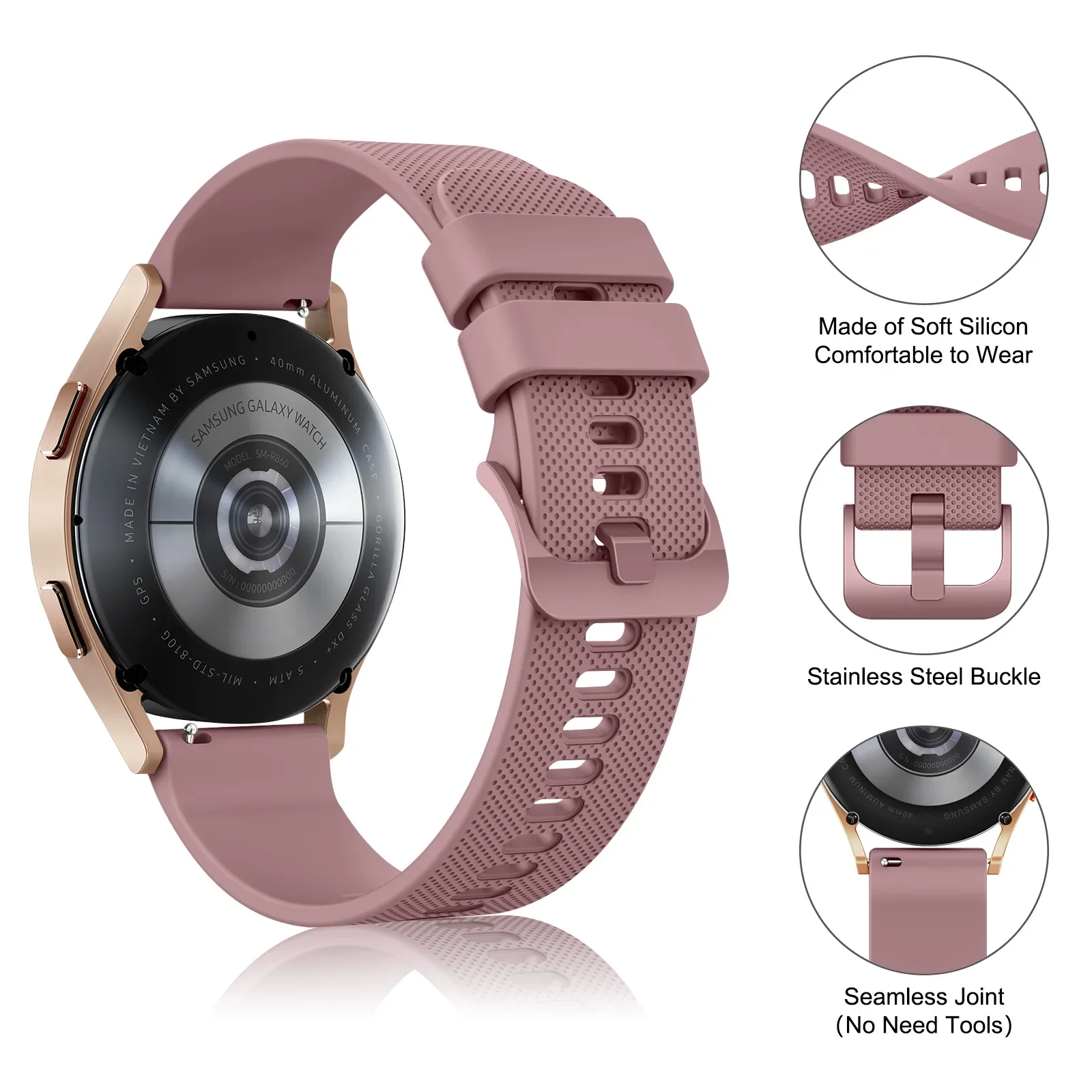 Premium Silicone Watch Strap - 20mm/22mm - Universal Fit