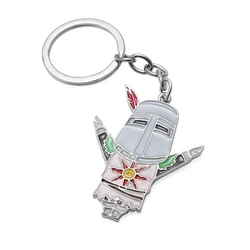 Dark Souls Inspired Sun Shield and Sword Keychain Pendant Cosplay Jewelry (Champagne)