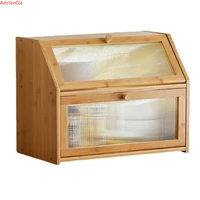 ตู้ครัวทรงสี่เหลี่ยมคางหมูไม้ไผ่สำหรับมื้ออาหารตู้เก็บของพลาสติกข้างทรงฝาปิดโครงสร้าง2ชั้น 6